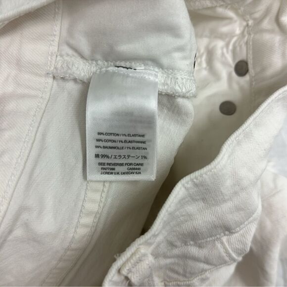 Madewell 24 White Cut Off Raw Fringe Hem Stretch Denim Shorts - Picture 13 of 14